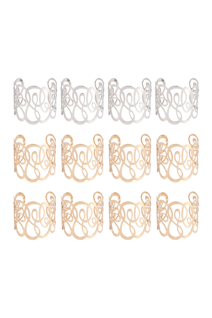 SWIRL PATTERNED CUFF BRACELET