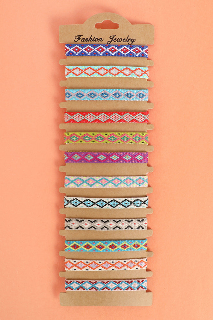 BOHEMIAN STYLE BRAIDED ASSORTED BRACELET