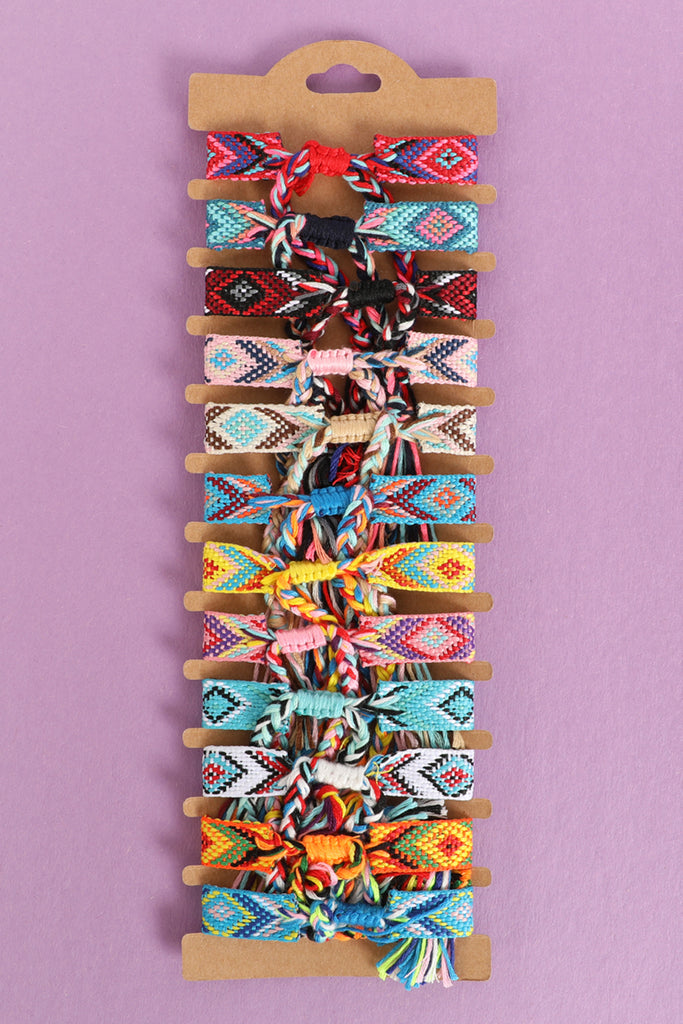 AZTEC PATTERN BRAIDED ASSORTED BRACELET