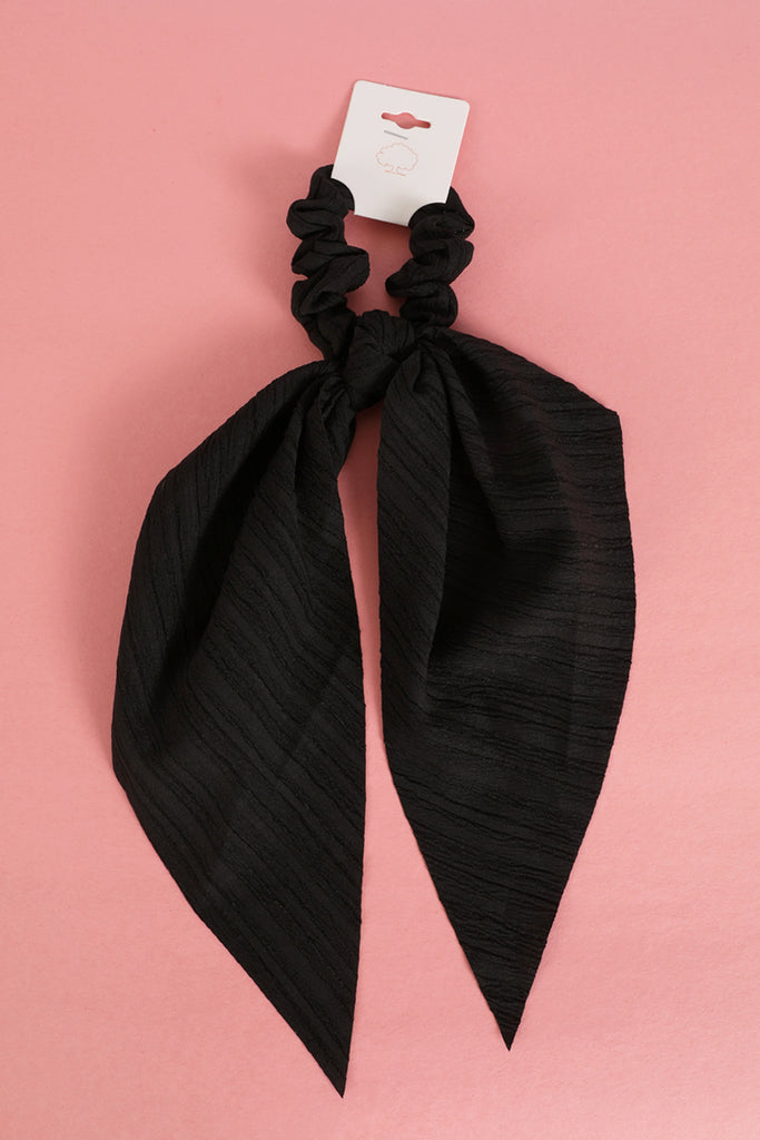 SOLID COLOR SCRUNCHIE SCARF HAIR ACCESSORIES