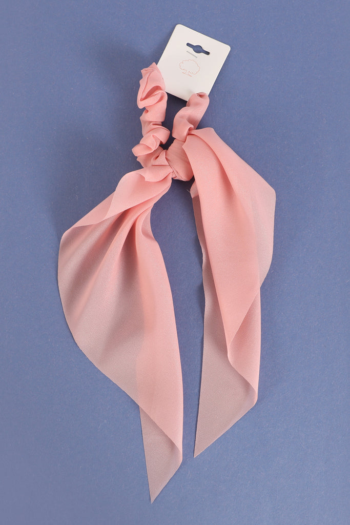 SOLID COLOR SCRUNCHIE SCARF HAIR ACCESSORIES