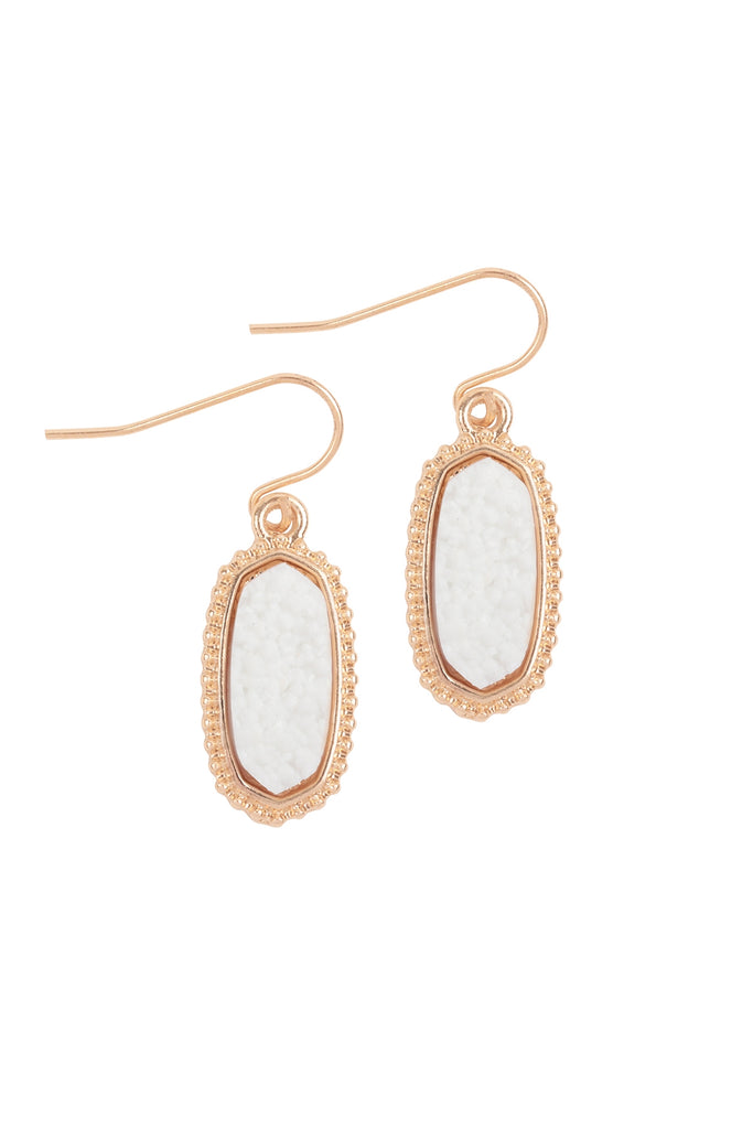 DRUZY STONE OVAL EARRINGS