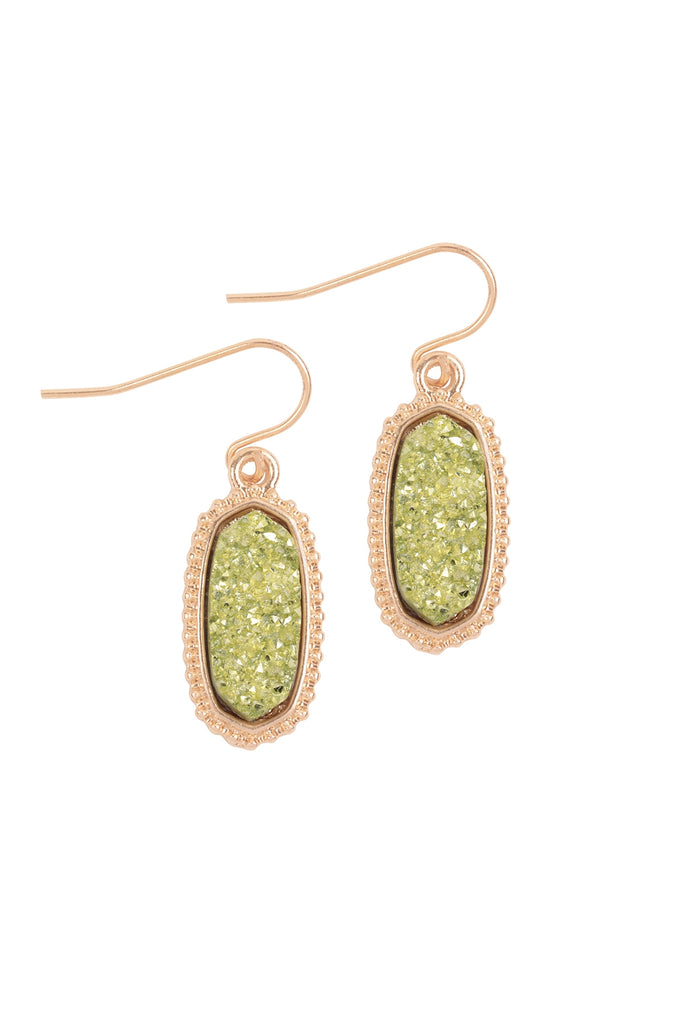 DRUZY STONE OVAL EARRINGS