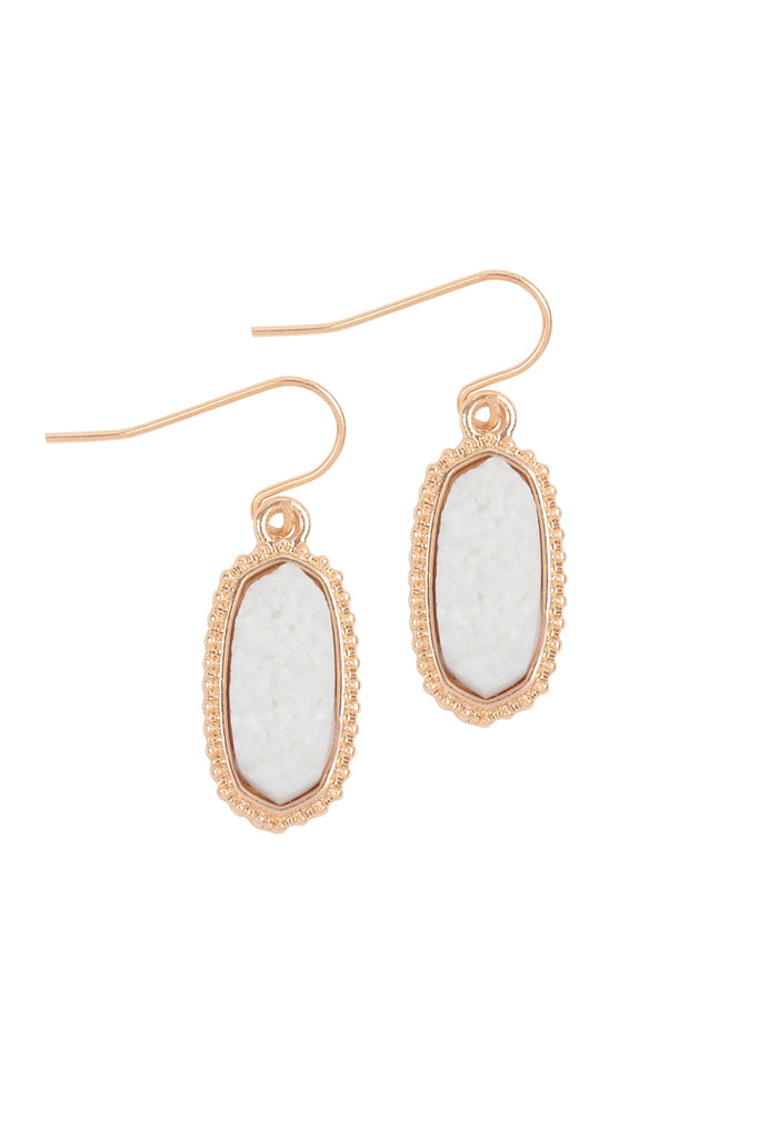 DRUZY STONE OVAL EARRINGS
