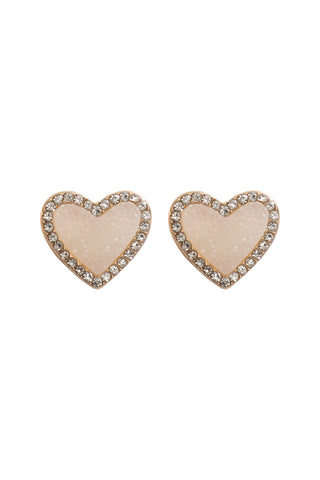 HORSE SHOE METAL BLOCK CCB DROP DANGLE EARRINGS