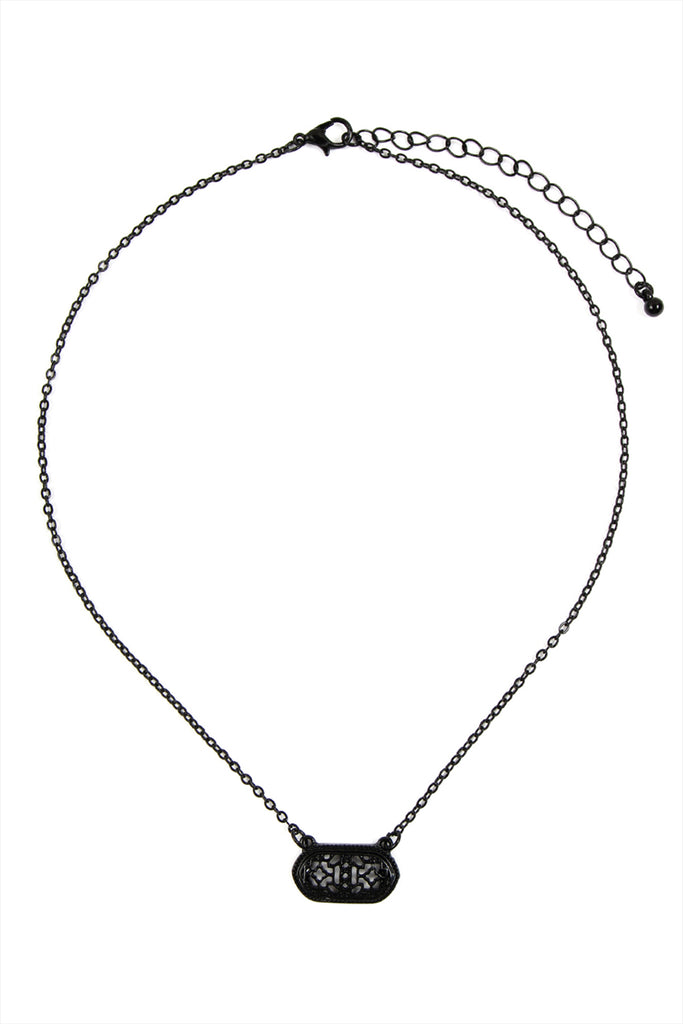 OVAL FILIGREE NECKLACE AND EARRING SET