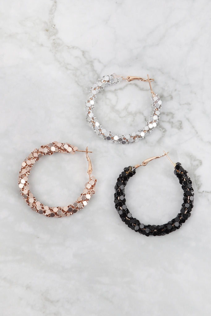 WRAP PIN CATCH HOOP EARRINGS