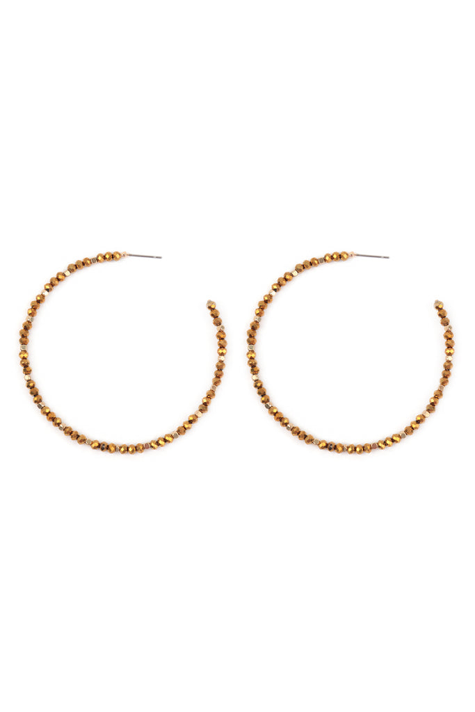 RONDELLE BEADS HOOP EARRINGS