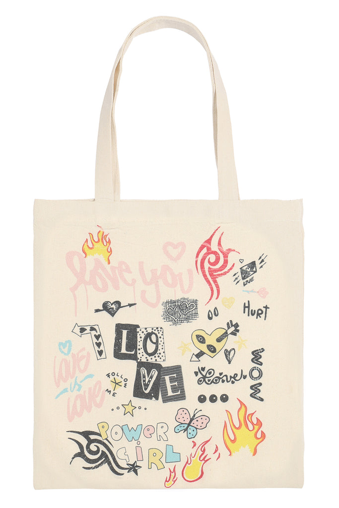 LOVE MINIMALIST PRINT TOTE BAG