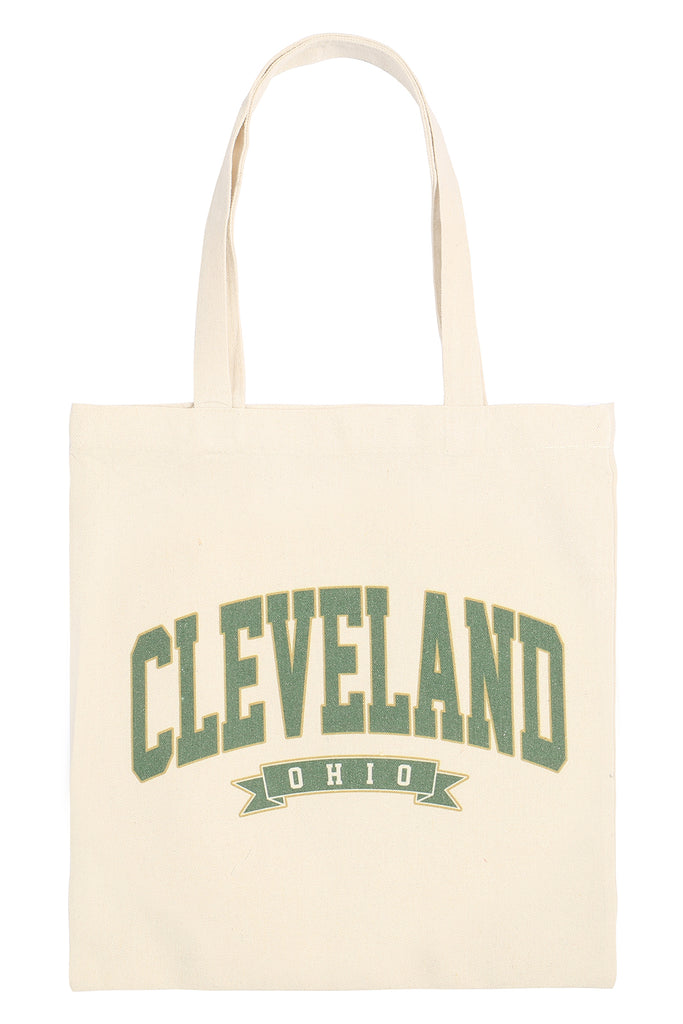 CLEVELAND OHIO MINIMALIST PRINT TOTE BAG