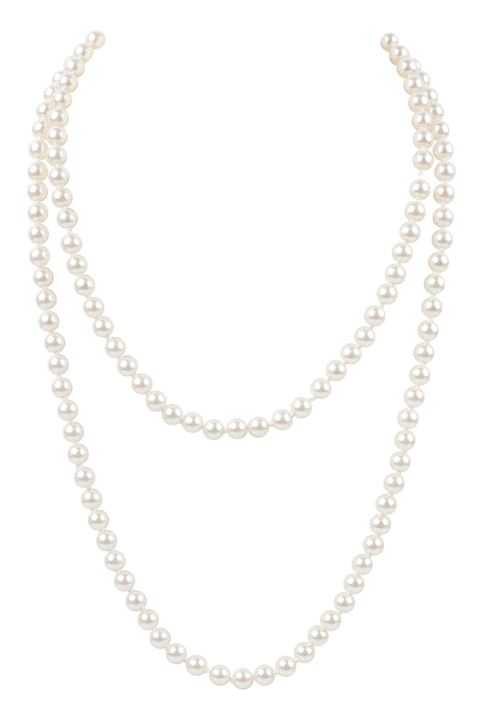 2 LINE PEARL BEADS NECKLACE