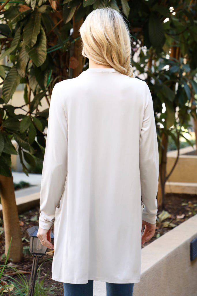 Long Sleeve Solid Cardigan
