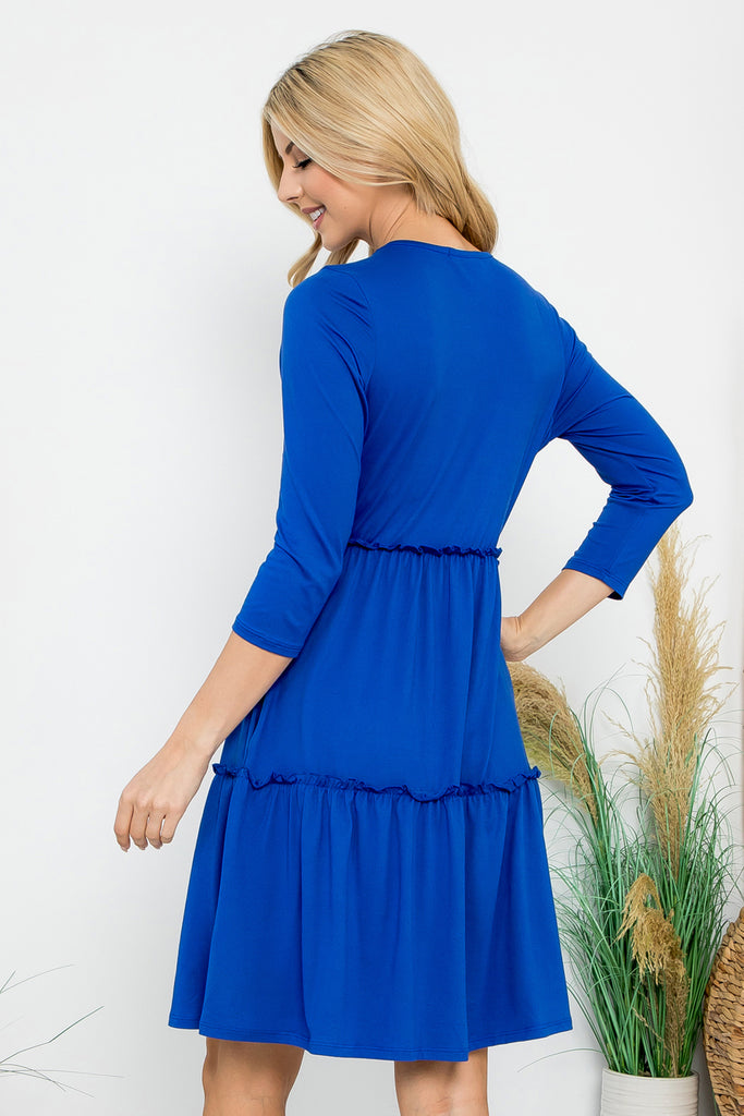 Long Sleeve Merrow Detail Dress