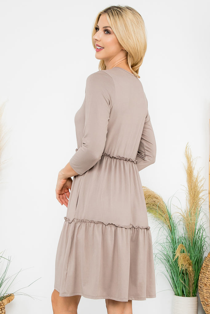 Long Sleeve Merrow Detail Dress