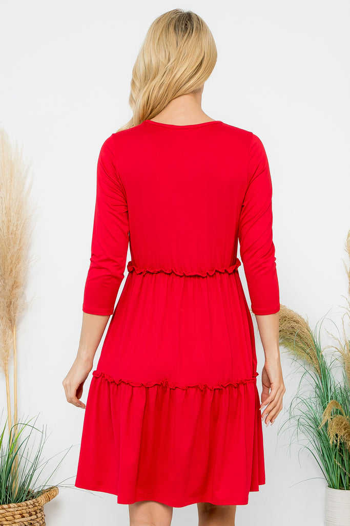 Long Sleeve Merrow Detail Dress