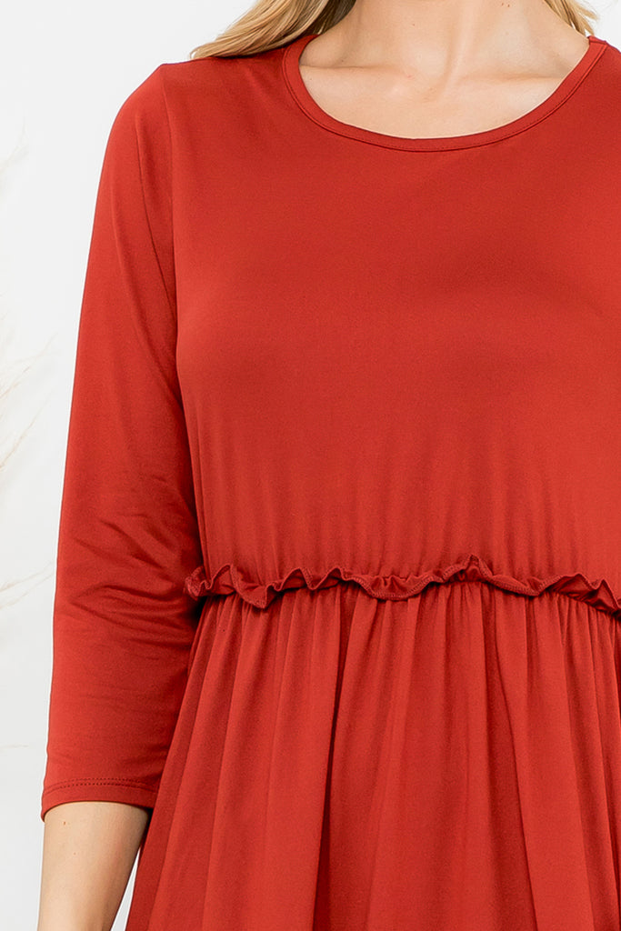 Long Sleeve Merrow Detail Dress