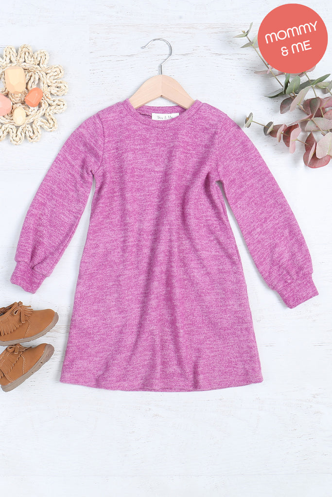 Kids Long Puff Sleeve Mir PD Brush Dress