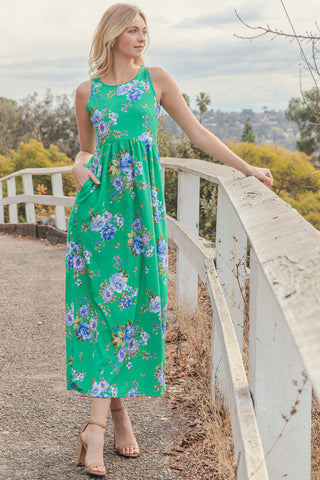 Solid Round Neckline Long Sleeve Dress