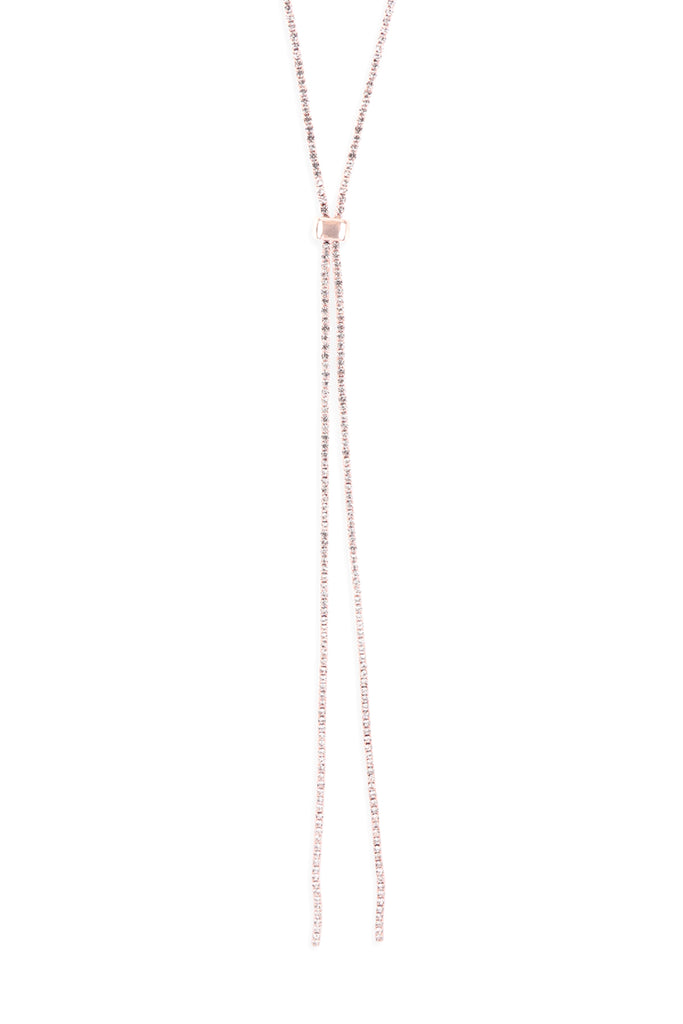 RHINESTONE 47" SLIDER NECKLACE