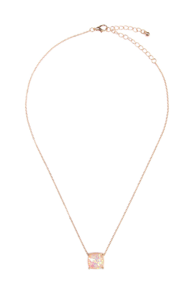 16355 - CUSHION GLITTER NECKLACE