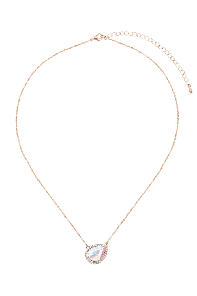 TEARDROP SHAPE PENDANT NECKLACE