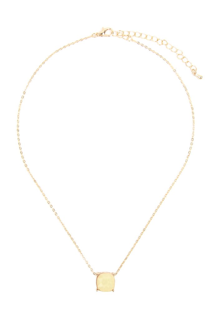 17155 - 12MM CUSHION CUT CHARM NECKLACE