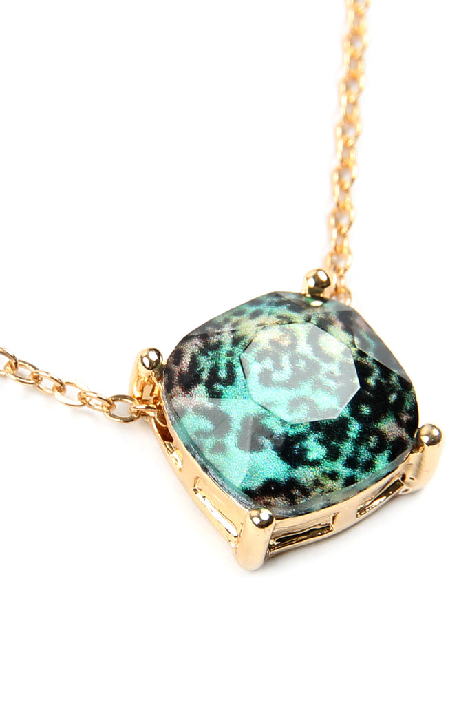 17155 - 12MM CUSHION CUT CHARM NECKLACE