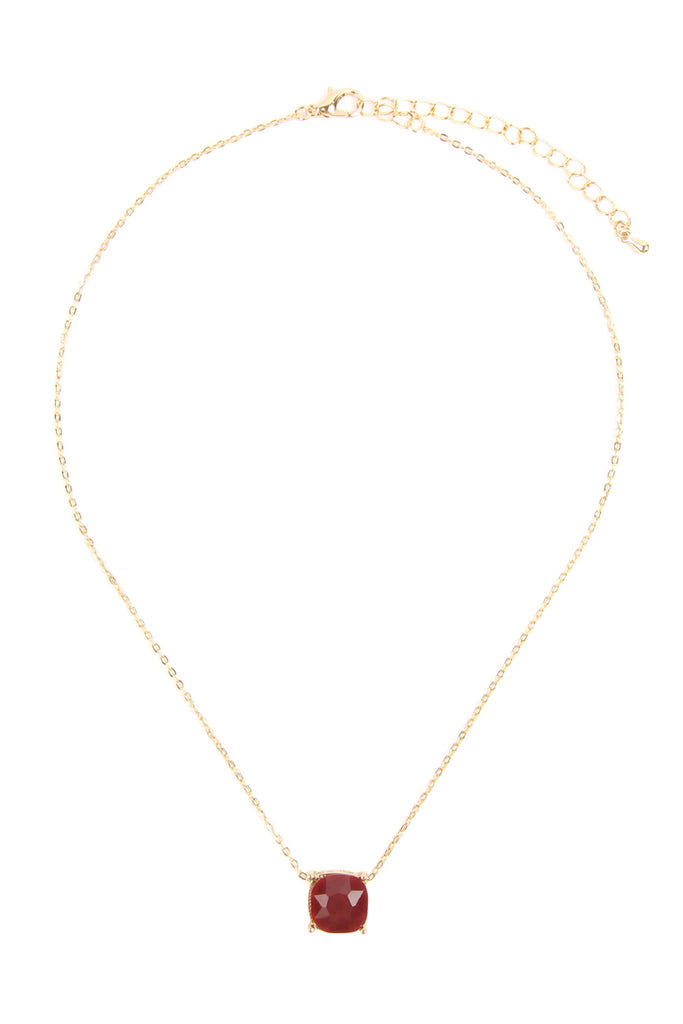 17155 - 12MM CUSHION CUT CHARM NECKLACE