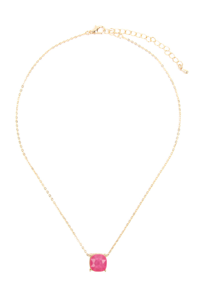 17155 - 12MM CUSHION CUT CHARM NECKLACE