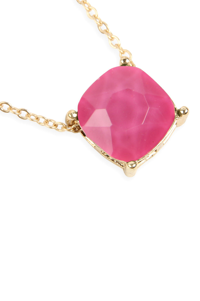 17155 - 12MM CUSHION CUT CHARM NECKLACE