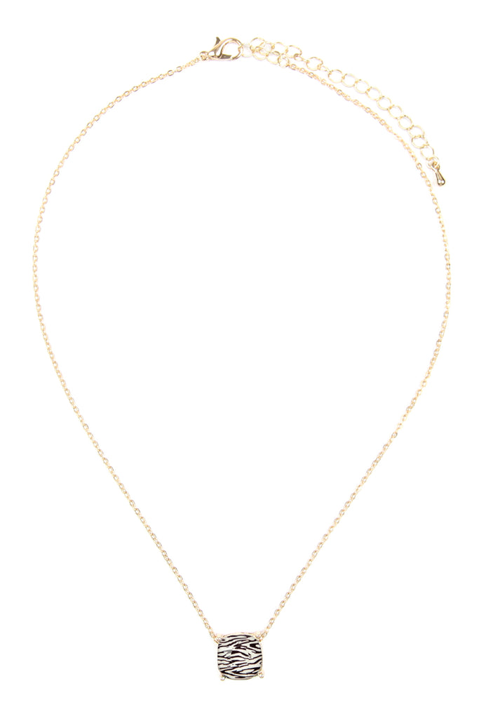 17155 - 12MM CUSHION CUT CHARM NECKLACE