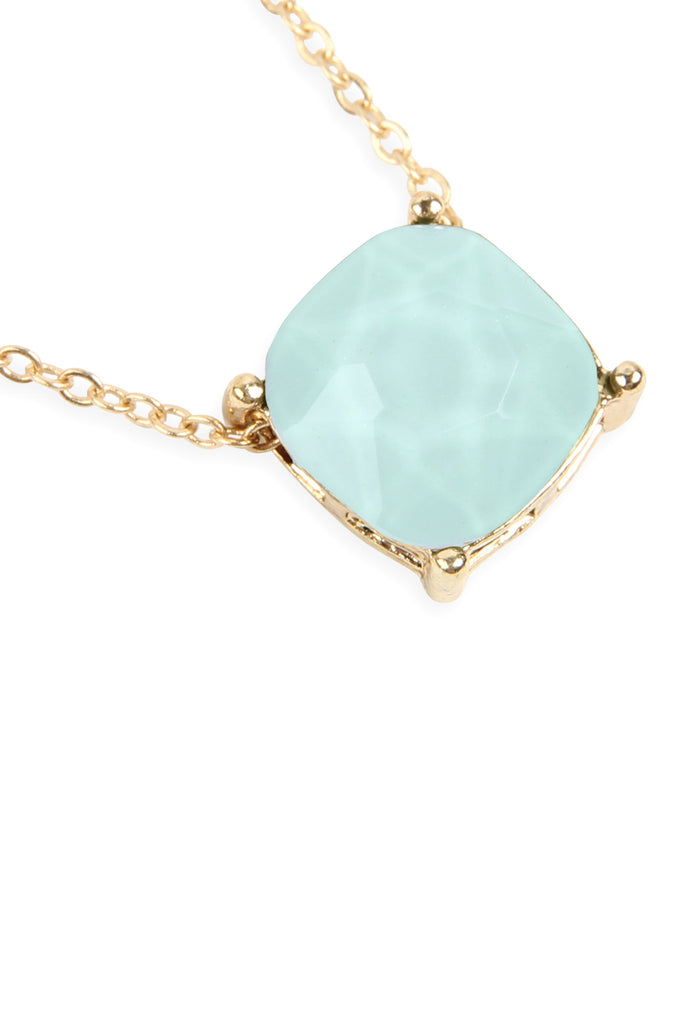 17155 - 12MM CUSHION CUT CHARM NECKLACE