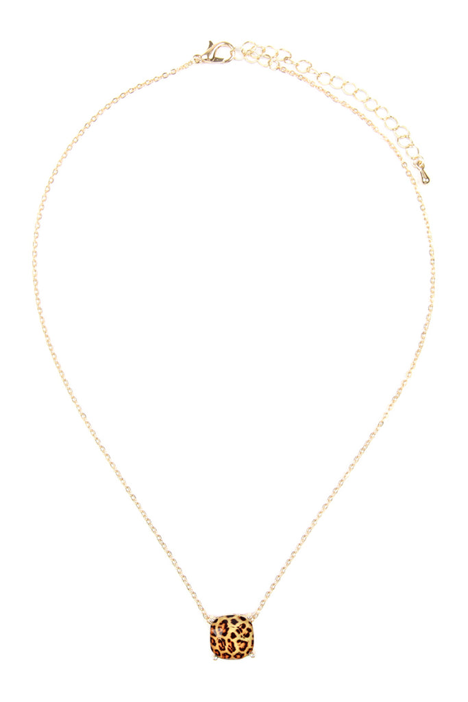 17155 - 12MM CUSHION CUT CHARM NECKLACE