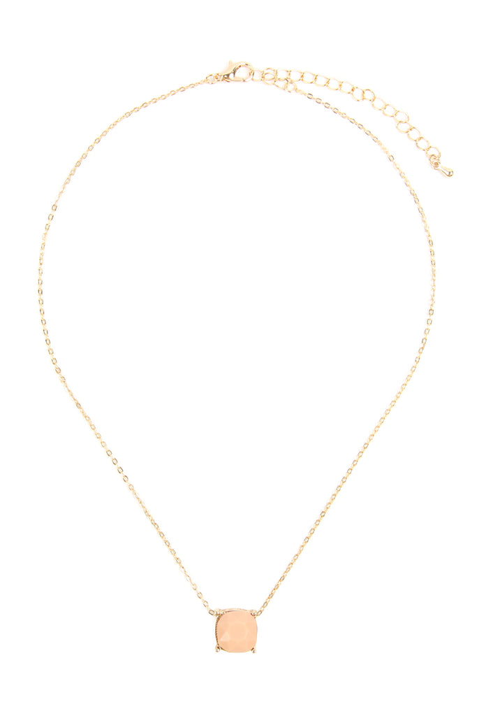 17155 - 12MM CUSHION CUT CHARM NECKLACE