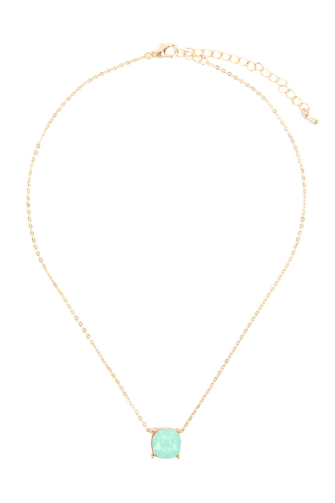 17155 - 12MM CUSHION CUT CHARM NECKLACE