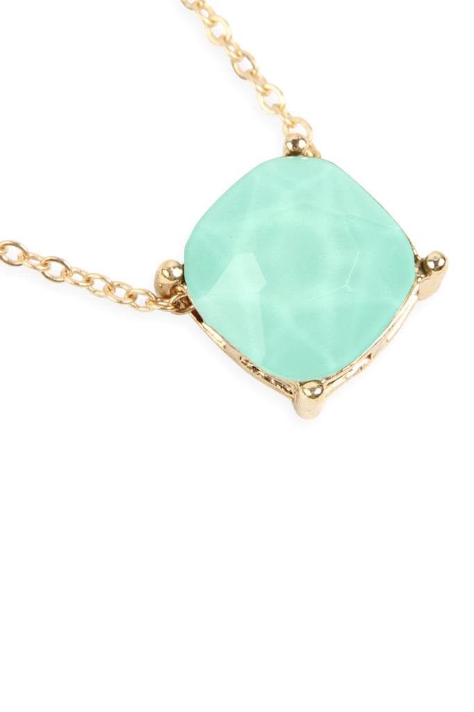 17155 - 12MM CUSHION CUT CHARM NECKLACE