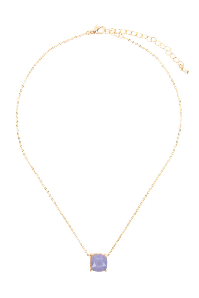 17155 - 12MM CUSHION CUT CHARM NECKLACE