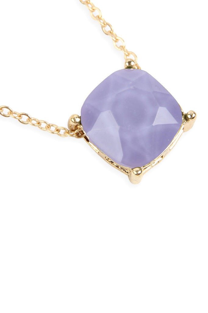 17155 - 12MM CUSHION CUT CHARM NECKLACE