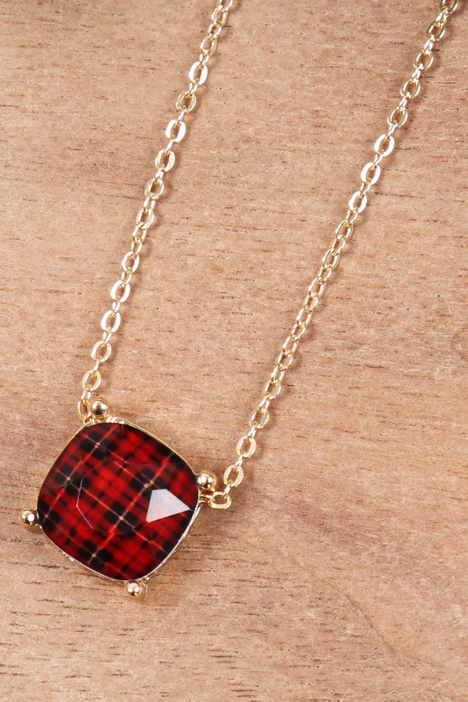 BUFFALO CHECKERED CHAIN NECKLACE