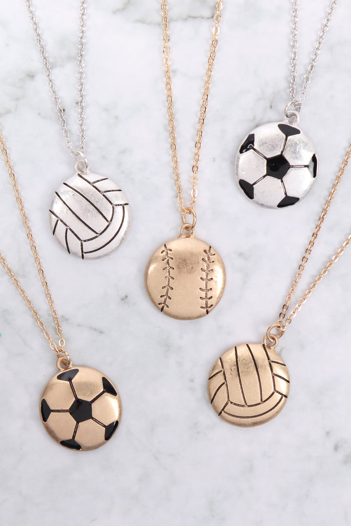 BASEBALL PENDANT W/ MESSAGE ON BACK NECKLACE