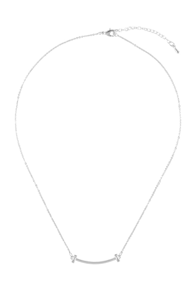 CUBIC ZIRCONIA SMILE NECKLACE