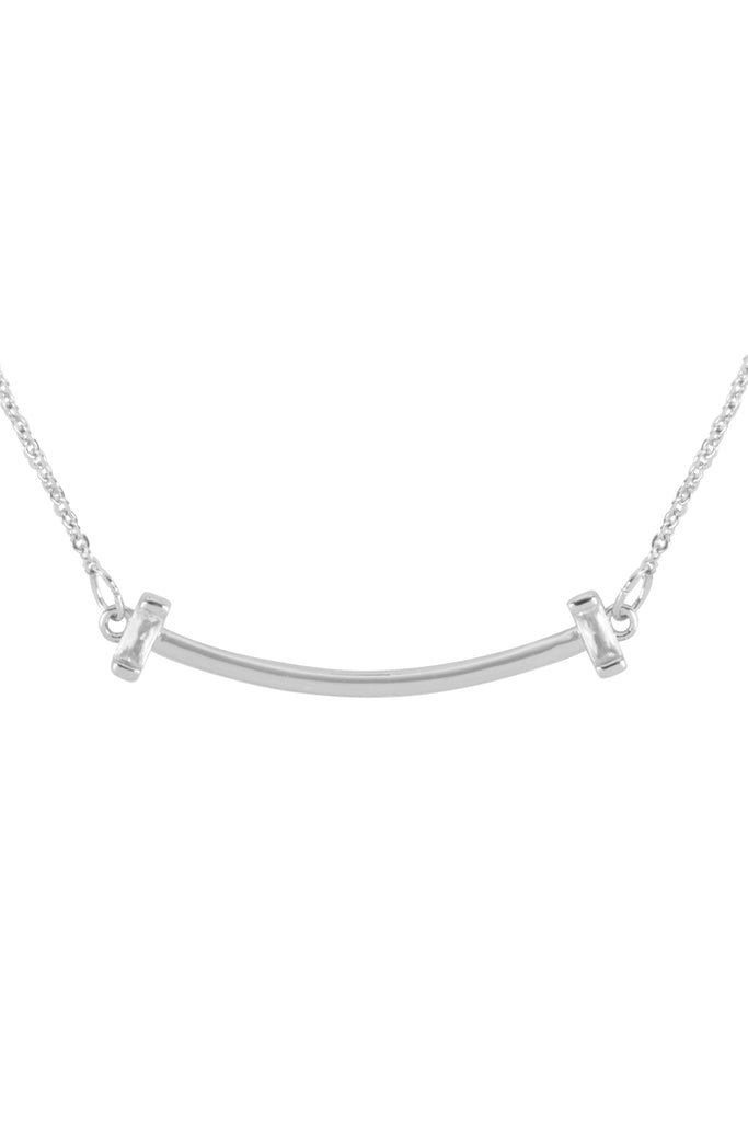 CUBIC ZIRCONIA SMILE NECKLACE