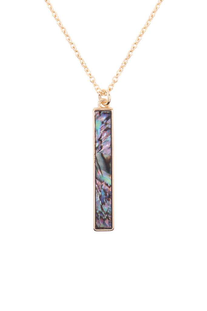 BAR ABALONE PENDANT NECKLACE