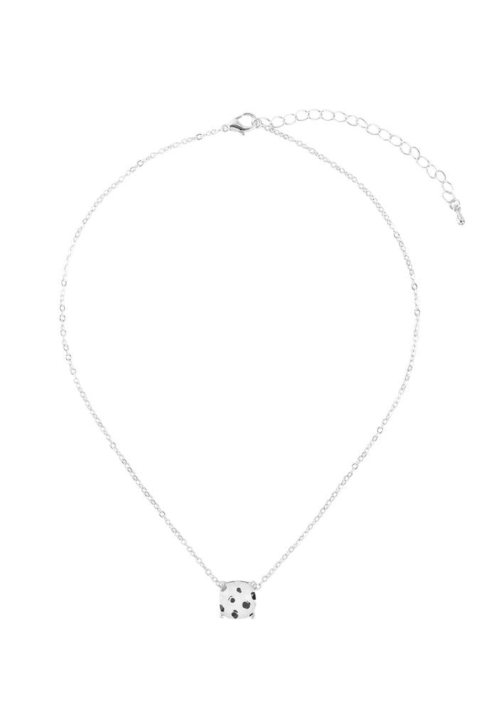 CUSHION CUT CHARM NECKLACE