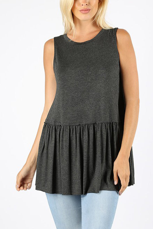 Sleeveless Peplum Tunic