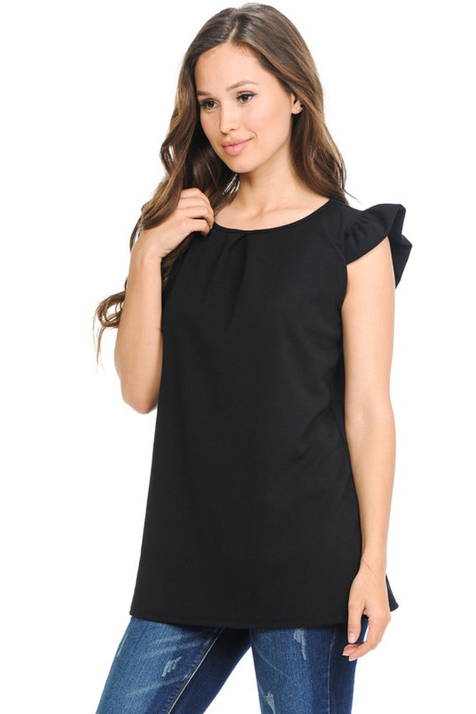 Solid Short Sleeve Top