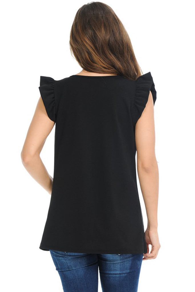Solid Short Sleeve Top