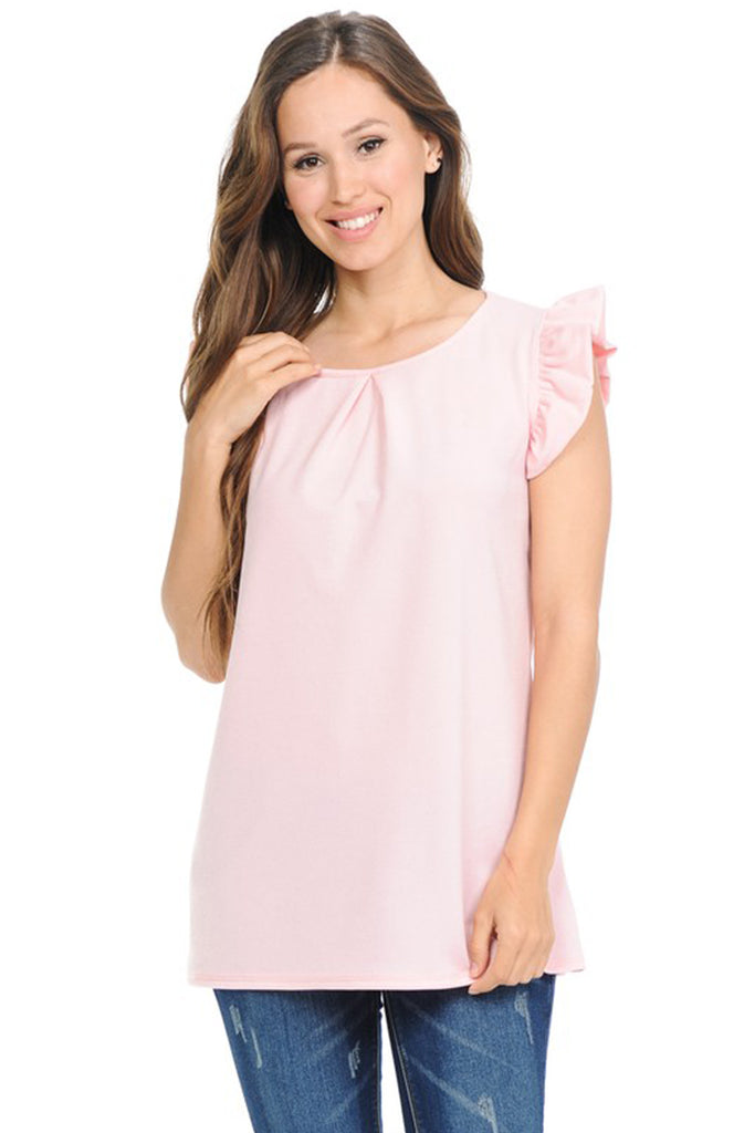 Solid Short Sleeve Top