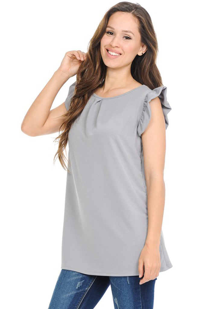 Solid Short Sleeve Top