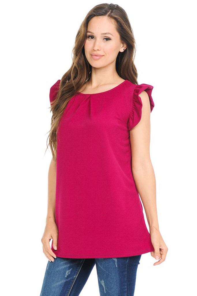 Solid Short Sleeve Top
